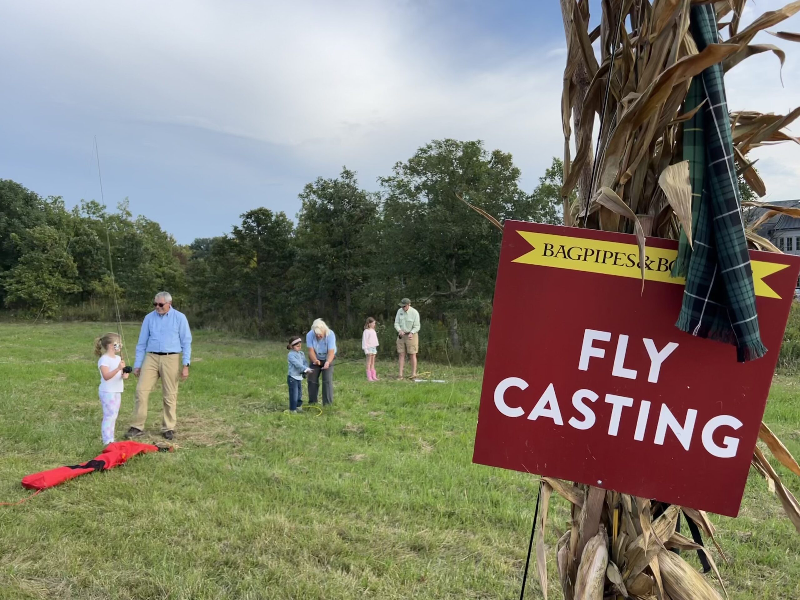 Fly casting demonstrations sponsored by GBTU at Lake Forest Open Lands