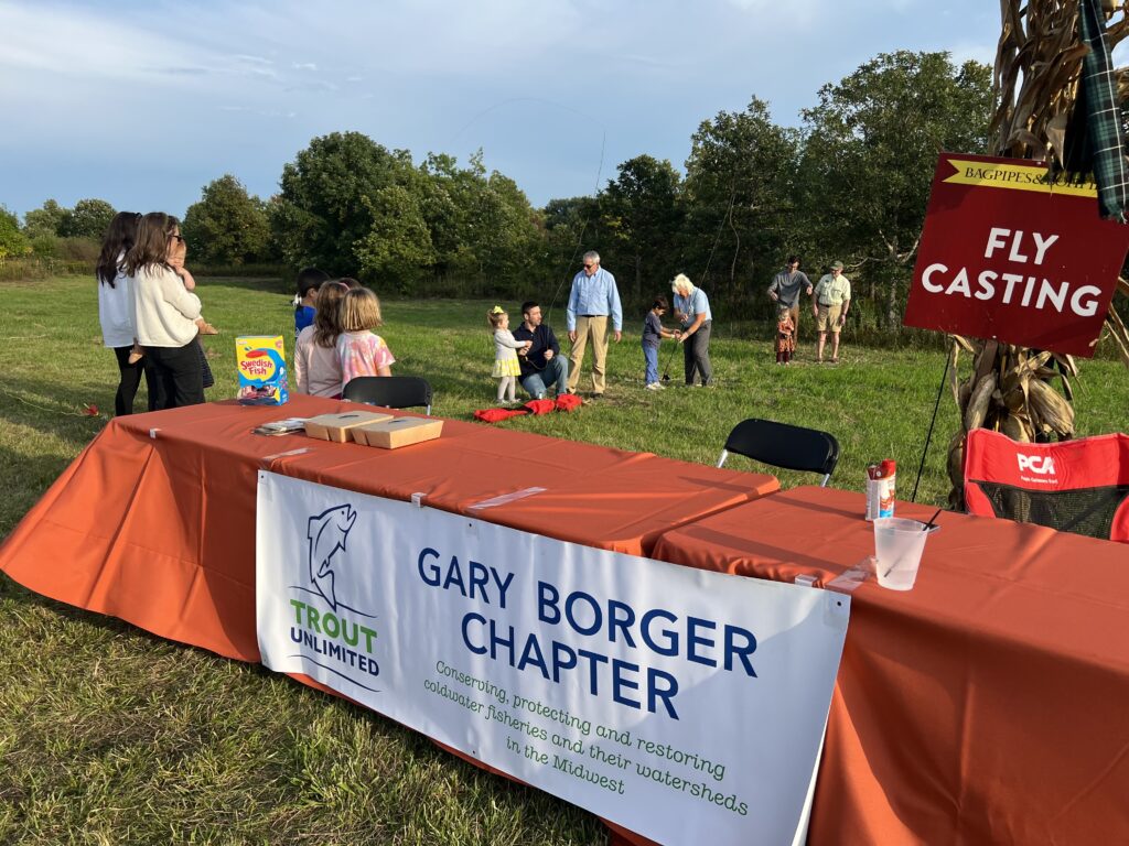 Fly Casting demonstrations at the Lake Forest Open Lands event